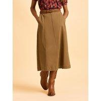 Brakeburn Women's Joni Skirt in Beige | Size: 18