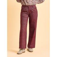 Brakeburn Women's Burgundy Neve Trouser | Size: 10