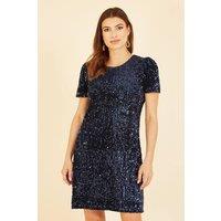 Yumi Women's Navy Sequin Tunic | Size: 26