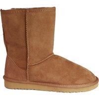 Eastern Counties Leather Women's Jodie Sheepskin Short Plain Boots in Beige | Size: 9