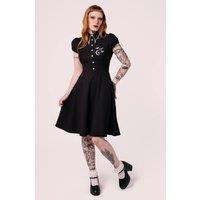 Hell Bunny Women's Drusilla Halloween Style Black Midi Dress | Size: 4XL