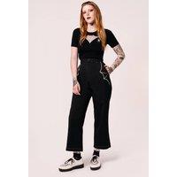 Hell Bunny Women's Drusilla Halloween Style Black Trousers | Size: XS