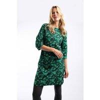 Weird Fish Women's Markle Cotton Printed Sparkle Jersey Dress in Turquoise | Size: 8