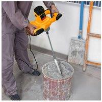 H&O Direct 6-Speed 2100W Copper Motor Portable Handheld Cement Mixer in Yellow