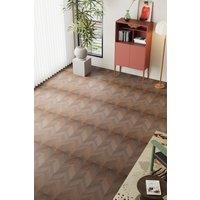 Living and Home 36Pcs Self-Adhesive PVC Chevron Flooring Planks in Walnut
