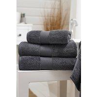Deyongs Bliss Pima Supersoft Fluffy Cotton 650gsm Towels in Charcoal | Size: Bath Sheet