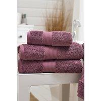 Deyongs Bliss Pima Supersoft Fluffy Cotton 650gsm Towels 2025 in Grape | Size: Bath Sheet