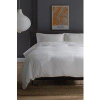 The Lyndon Company St Quentin 100% Cotton Reversible Duvet Bedlinen in White | Size: Double