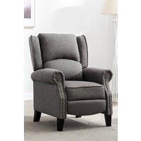 More4Homes Charlotte Modern Fabric Pushback Recliner Sofa Accent Chair in Grey