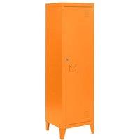 Moderna Orange Metal Locker Cabinet, 2 Shelves, 1 Door for Home or Office