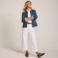 Lands' End Women's Corduroy Collar Denim Jacket in Indigo | Size: 16-18