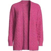 Lands' End Women's Longline Bobble Soft Touch Cardi in Raspberry | Size: 8