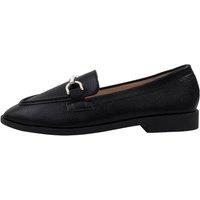 MODISHION Women's Slip-On PU Leather Horsebit Loafers in Black | Size: 5.5
