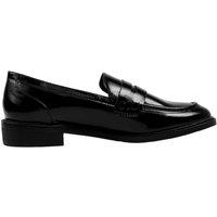 MODISHION Women's Casual Closed Toe Slip-on Penny Loafers with Low Heel in Black | Size: 6.5