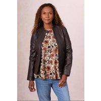 Lakeland Leather Women's Threlkeld' Leather Jacket in Brown | Size: 16