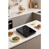 Living and Home Induction Hob Cooker 2KW Touch Control Stove Cooktop with 10 Power, Child Lock, Up-to-3H Timer in Black