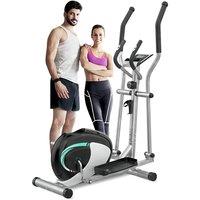 Dprodo 8 Level Elliptical Exercise Machine in Silver | Size: Medium