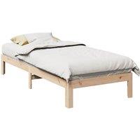Berkfield Home Bed Frame without Mattress 80x200 cm Solid Wood Pine in Brown