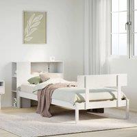 Berkfield Home Bookcase Bed without Mattress White 90x200 cm Solid Wood Pine