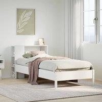 Berkfield Home Bookcase Bed without Mattress White 90x200cm Solid Wood Pine | Size: 90x200 cm