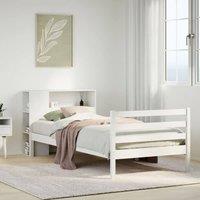 Berkfield Home Bookcase Bed without Mattress White 90x190 cm Single Solid Wood Pine