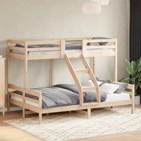 Berkfield Home Bunk Bed without Mattress 80x200/140x200 cm Solid Wood in Brown