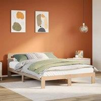 Berkfield Home Bed Frame without Mattress 120x190 cm Small Double Solid Wood Pine in Brown
