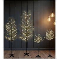 Groundlevel LED Cherry Blossom Tree - Warm White in Black | Size: 10ft