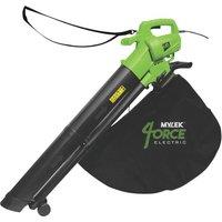 MYLEK Corded Leaf Blower & Vacuum 3kW Garden Shredder Mulcher 2 x 35L Bags in Black