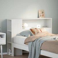 Berkfield Home Headboard with Storage White 90 cm Solid Wood Pine