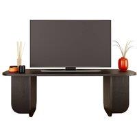 BIMOSSA Wooden TV Stand 100 cm Small TV Unit for TVs up to 43 Inch, Modern Compact TV Table Stand w/ Storage Shelf, TV Cabinet for Living Room, Media