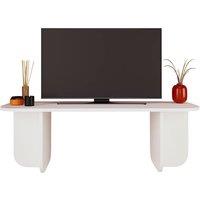 BIMOSSA Wooden TV Stand 100 cm Small TV Unit for TVs up to 43 Inch, Modern Compact TV Table Stand w/ Storage Shelf, TV Cabinet for Living Room, Media