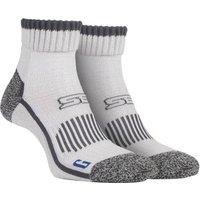 KDMD Men's 1 Pair Storm Bloc High Ankle Length Hiking Socks in White | Size: 6-8.5