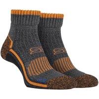 KDMD Men's 1 Pair Storm Bloc High Ankle Length Hiking Socks in Grey | Size: 6-8.5