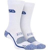 KDMD Men's 1 Pair Storm Bloc Cotton Crew Socks in White | Size: 6-8.5