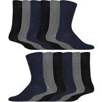 Iomi Men's 12 Pairs Footnurse Diabetic Socks | Size: 6-11