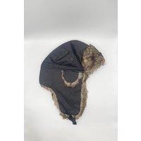 SVNX Men's Tapper Hat with Faux Fur Lining in Black