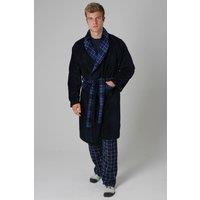 Tokyo Laundry Men's Plush Dressing Gown in Dark Navy | Size: Medium