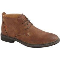 Goor Men's 3 Eye Synthetic Nubuck Desert Boots in Tan | Size: 7