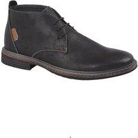 Goor Men's 3 Eye Synthetic Nubuck Desert Boots in Black | Size: 9