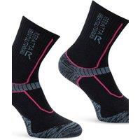 Regatta Women's Merino Wool Hiker Socks in True Black | Size: 3-5