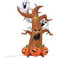 Living and Home Halloween Inflatable Ghost Pumpkin Blow Up Yard Decoration in Brown
