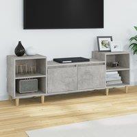 Berkfield Home TV Cabinet Concrete Grey 160x35x55 cm Engineered Wood | Size: 160 x 35 x 55 cm