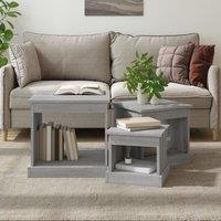 Berkfield Home Nesting Tables 3 pcs Grey Sonoma Engineered Wood