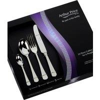 Arthur Price 'Rattail' Stainless Steel 24 Piece 6 Person Boxed Cutlery Set in Silver