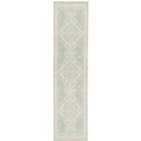 Kukoon Pastel Green Distressed Hallway Runner Rug Non Slip & Washable in Pale Green | Size: 60 cm x 240 cm