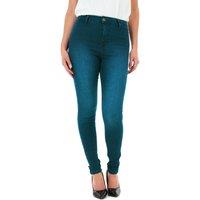 Smart Living Women's Stylish Skinny Fit High Waisted Denim Jeans in Blue | Size: 16
