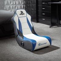 X Rocker PlayStation Geist Floor Rocker Gaming Chair for Kids in White