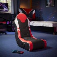 X Rocker Shadow 2.0 Audio Floor Rocker Gaming Chair for Kids in Red