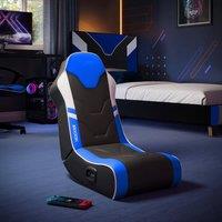 X Rocker Shadow 2.0 Audio Floor Rocker Gaming Chair for Kids in Blue